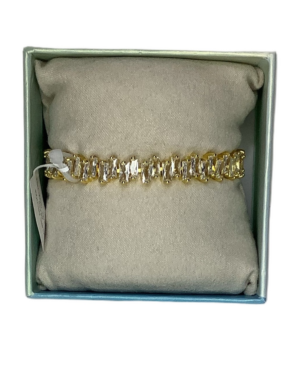 Piper K Baguette Crystal Tennis Bracelet New